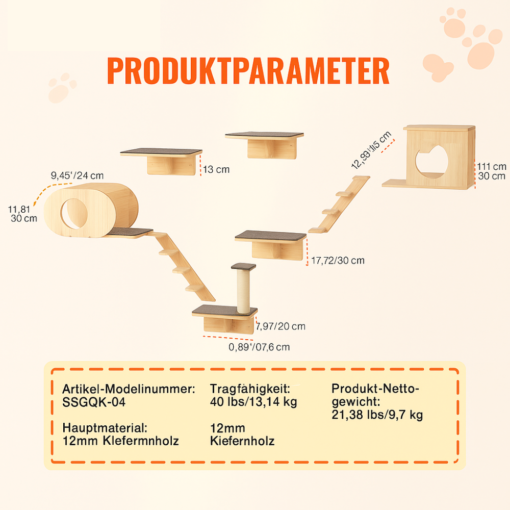 Wandmontierte Katzenregale – Spielplatz & Ruheoase für Ihre Katze mit Kletterbrettern, Hängematten & Kratzbaum